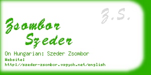 zsombor szeder business card